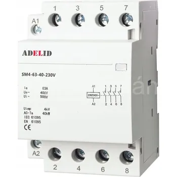 Stykač stykač SM4-63-40 63A 230A 4xspínací kontakt ADELID optimal