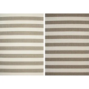 Koberec Balta Kusový koberec sisalový oboustranný Brussels 205617/10210 Pruhy krémový béžový Rozměr: 120x170 cm