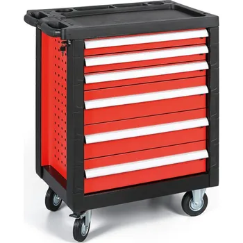 B2B Partner Mobilní skříňka na nářadí, 6 zásuvek, 965x780x460 mm