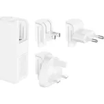 Belkin 140W 4-portová USB-C Power Delivery GaN PPS nabíječka s UK, EU, US) adaptéry, bílá