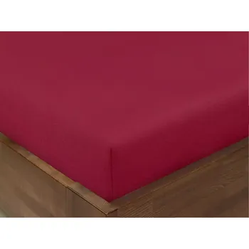 Prostěradlo Bavlněné prostěradlo - vínově červené - plachta 140x240