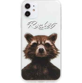 Pouzdro na mobilní telefon Kryt MARVEL pro Apple iPhone 11 - Strážci Galaxie - Rocket - gumový - průhledný