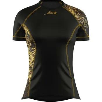 Dámské funkční triko krátký rukáv GOLD černá Bamboo Ultra