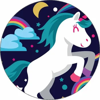 Jedlá dekorace na dort Jedlý papír jednorožec ve vesmíru 19,5 cm