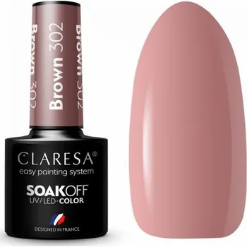 Dekorativní kosmetika Claresa Soak Off UV/LED Brown hybridní lak 302 5g