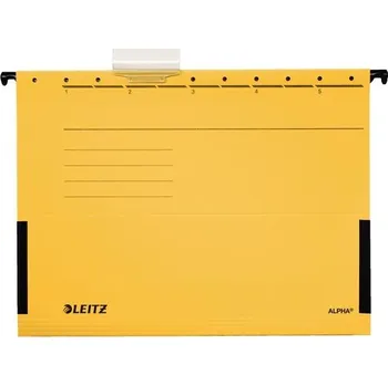 Závěsné desky Leitz Alpha s bočnicemi žluté,25 ks