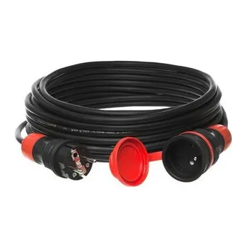 elektrický kabel Prodlužovací kabel PS-X1/IP 54/25M/3X2,5/H05RR-F černo-červený