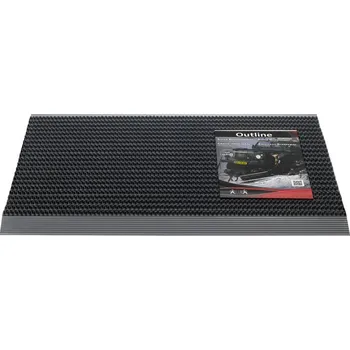 Čistící vstupní rohož, štětinky, černá, 40 x 60 x 2,2 cm