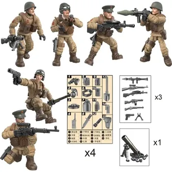 ostatní stavebnice Vojenské modely dětské stavební kostky a hračky | plastoví vojáčci - Bez originální krabice