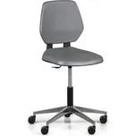 Antares Pracovní židle ALLOY PU, nízká, na kolečkách, šedá