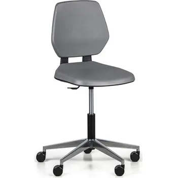 Antares Pracovní židle ALLOY PU, nízká, na kolečkách, šedá