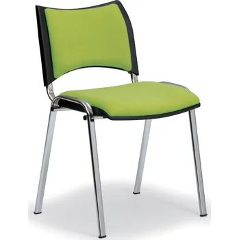 Corping Konferenční židle SMART, chromované nohy, bez područek, zelená