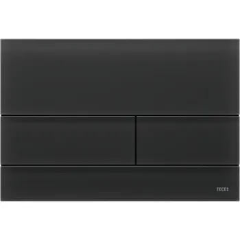Tece TECEsquare II ovládací tlačítko pro 2 množství splachování, saténové sklo, černá (9240825)