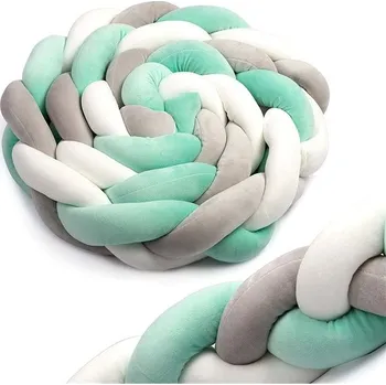 Dětská postýlka Ricokids Nárazník do postýlky 2 m mátově šedý