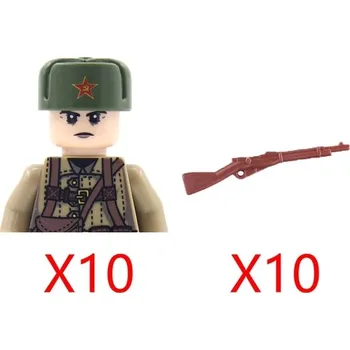 ostatní stavebnice Vojenské stavebnice pro děti s historickými figurkami | lego styl komponenty - D264-WG074-10PCS