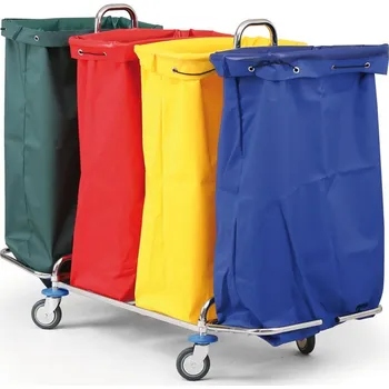 Úklidový vozík Corping Polyesterový vak pro vozíky, 740 x 1050 mm, 120 l, červená