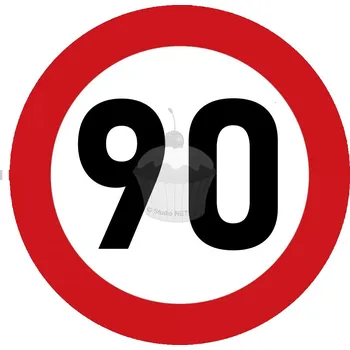 Jedlá dekorace na dort Caketools Jedlý papír "Narozeniny 90" zákazová značka A4