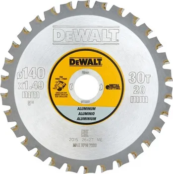 Pilový kotouč DeWALT DT1910 Pilový kotouč na hliník 140 x 20 mm, 30 zubů, FTG 3° free_store_pickup