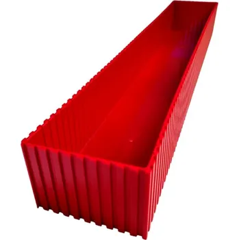 Plastová krabička na nářadí 70-100x600 mm, červená