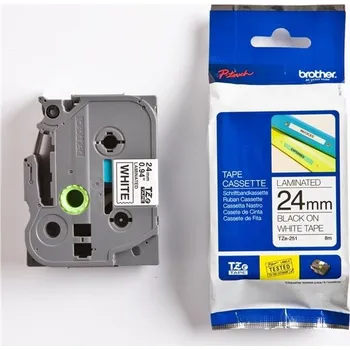 Pásek do tiskárny Páska Brother TZE-251, 24 mm, bílá-černý text