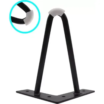 Podložka pod nohu Postelová noha Hairpin 200mm, 4 kusy, černá (PNP20)