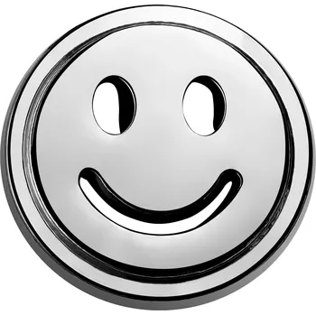 Brož Meraklis | Jehlice do klopy smajlík stříbrné barvy - Trendhim