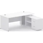 Kancelářský stůl se skříňkou MIRELLI 160x160 cm, pravý, bílá
