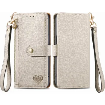 Pouzdro na tablet VSECHNONAMOBIL 79838 HEART Peněženkové pouzdro pro T Phone 2 šedé