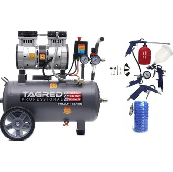 Kompresor Tagred AKČNÍ SET SETTA3383M, Bezolejový kompresor 24l, 230V, 2 písty, 1100W + příslušenství