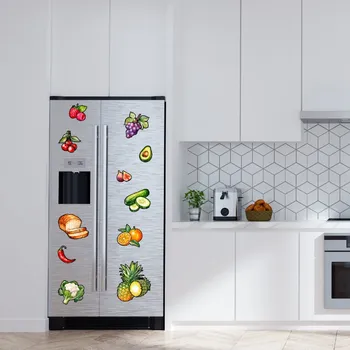 Samolepící dekorace Textilní samolepka na zeď "Ovoce a zelenina" 60x120cm