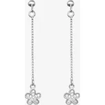 Stříbrné náušnice Flower s kubickou zirkonií Preciosa