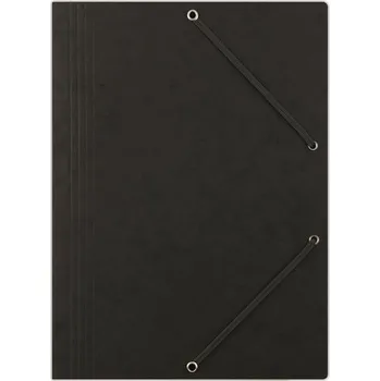 Prešp.desky s chlop.a gumič.Donau,A4,černé,1ks