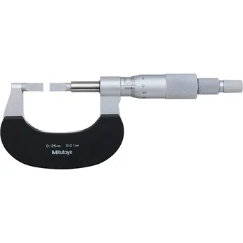 Třmenový mikrometr s úzkými měřicími plochami typu C, Mitutoyo 0-25 mm