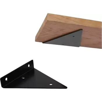 Držák police trojúhelník 130x133mm - černý [1ks] (TRH13B)