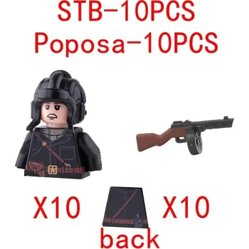 Stavebnice LEGO Stavební bloky vojenské postavičky | LEGO sady - STB-WG012-10PCS