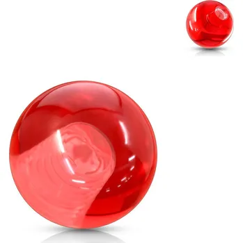 Piercing Šperky4U Náhradní kulička 1,6 mm, průměr 6 mm, barva červená - ND001R-1606