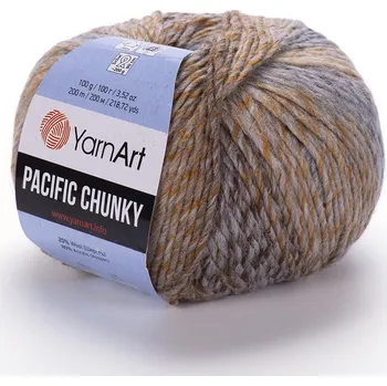 Galanterie Yarn Art příze Pacific Chunky 311 béžová, hnědá, šedá