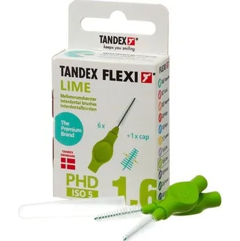 Zubní kartáček Tandex Flexi 1,6 Lime mezizubní kartáček 6 ks