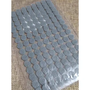 Zip Suchý zip samolepicí kolečka Ø10 mm šedá