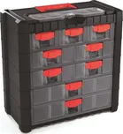 Plastový organizér závěsný MULTICASE CARGO 400x200x392 červené úchyty
