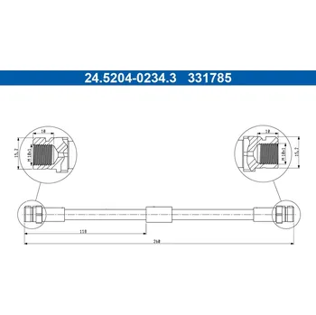 Brzdová hadice Brzdová hadice ATE 24.5204-0234.3