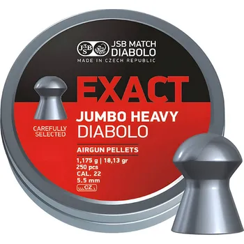 Vzduchovka JSB Match Diabolo Diabolky EXACT Jumbo Heavy 5,52mm (cal .22) / 1,175g - 250ks