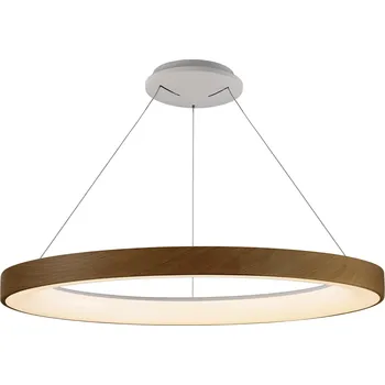 Mantra Niseko II, závěsné kruhové svítidlo LED 50W, 2700-5000K, dálk. ovládání, dřevěná, průměr 65cm