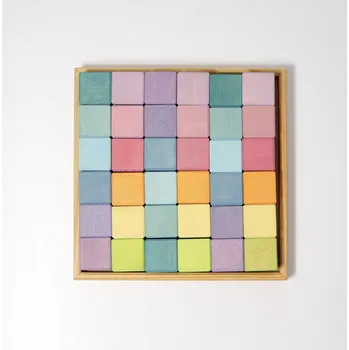 Dřevěná hračka Grimms Dřevěná stavebnice - Mozaika malá Barva: Pastelová GRIMMS