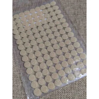 Zip Suchý zip samolepicí kolečka Ø10 mm béžová