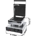 G.Gastro Vaflovač - Bruselské vafle - Pečicí desky s teflonovým povrchem