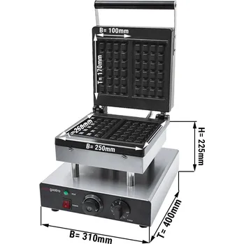 Vaflovač G.Gastro Vaflovač - Bruselské vafle - Pečicí desky s teflonovým povrchem
