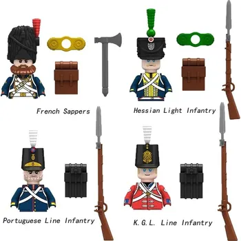 ostatní stavebnice Vojenské stavebnice, hračky pro děti, Napoleonské války | lego komponenty a figurky - N033-N036-4PCS