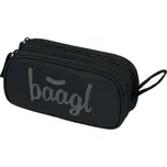 Školní penál BAAGL ETUE BLACK UNI Černá, Šedá