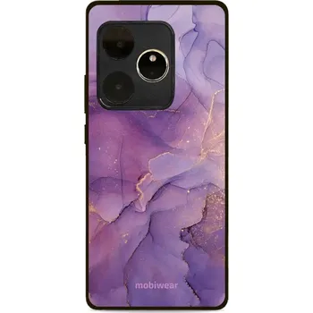 Pouzdro na mobilní telefon Lesklý kryt Mobiwear Glossy - Realme GT 6 5G - G050G - Fialový mramor (Prémiové lesklé pouzdro, obal, kryt Mobiwear Glossy na mobil Realme GT 6 5G - G050G - Fialový mramor, materiál Plast + TPU silikon - krytí po všech stranách, neošoupatelný potisk, tenk